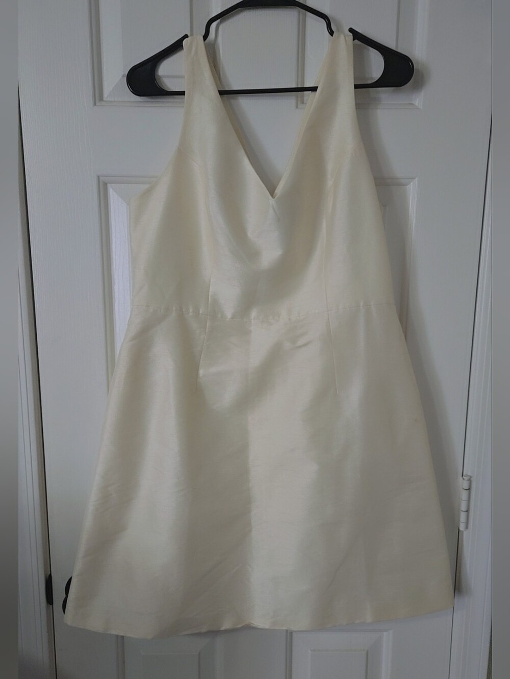 Sachin And Babi Archie V-neck Back Bow Mini Wedding Dress
